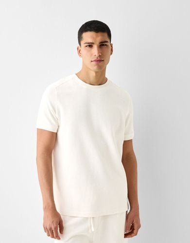 Camiseta Manga Corta Textura Hombre L - Bershka - Modalova