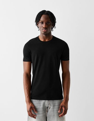 Camiseta Manga Corta Regular Fit Hombre L - Bershka - Modalova