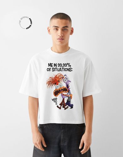 Camiseta Inside Out 2 Manga Corta Cropped Hombre L - Bershka - Modalova