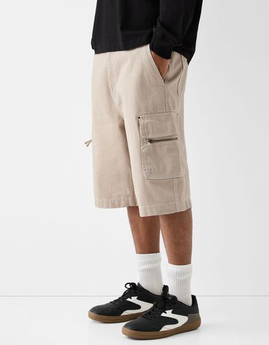 Bermuda Baggy Cargo Hombre 36 - Bershka - Modalova