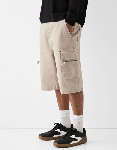 Bermuda Baggy Cargo Hombre 42 - Bershka - Modalova