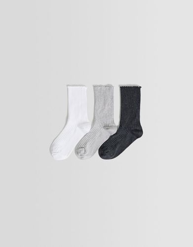 Pack 3 Calcetines Mujer - Bershka - Modalova