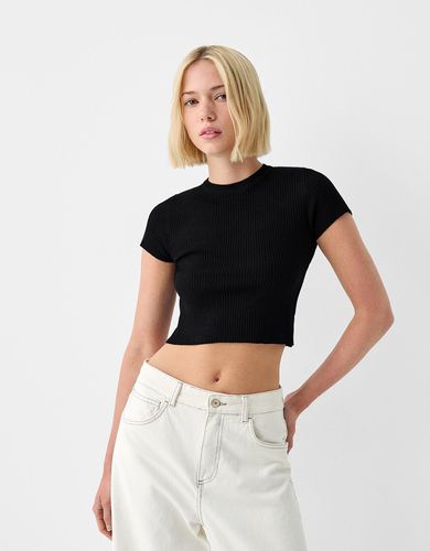 Jersey Manga Corta Cut-Out Lazos Mujer M - Bershka - Modalova