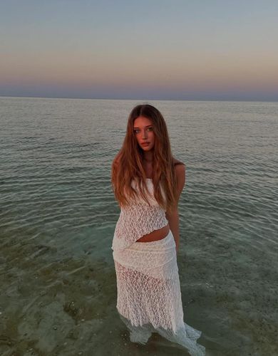 Rshka Falda Midi Blonda Mujer L " - Bershka - Modalova