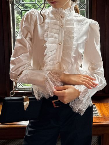 Vintage style shirt with lace pleating - Lichi - Modalova