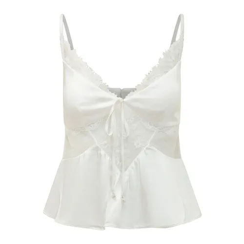 Satin Lace Top - Self Portrait - Modalova