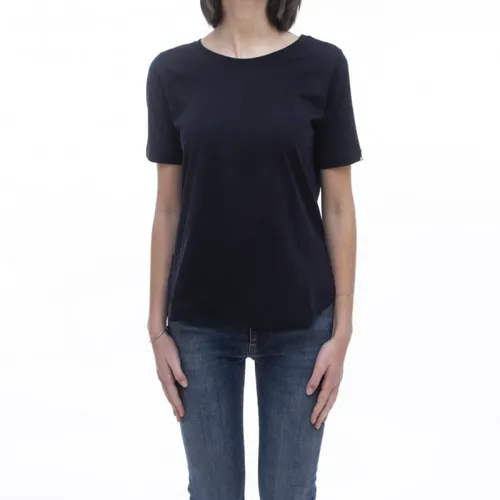 Navy Blue Round Neck T-shirt - Herno - Modalova
