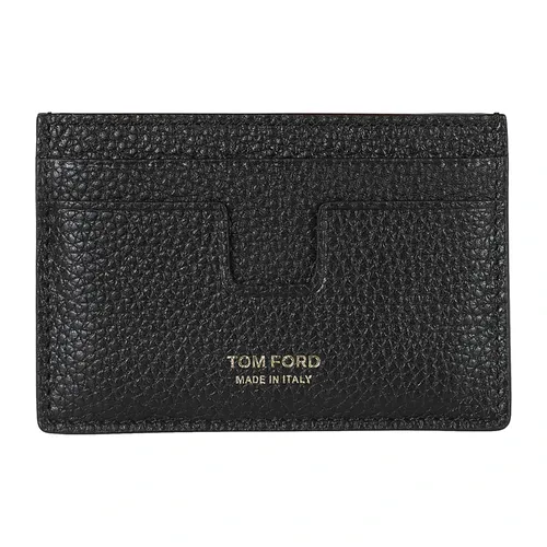 Black Leather Cardholder Wallet - Tom Ford - Modalova