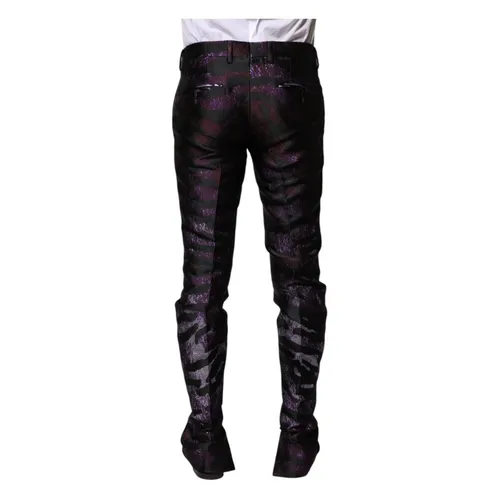 Multicolor Patterned Formal Pants - Dolce & Gabbana - Modalova