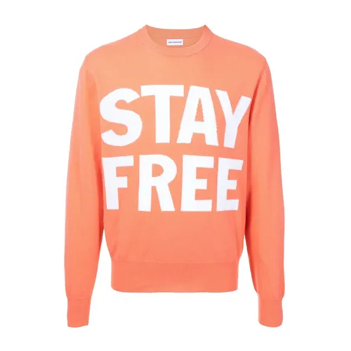 Merino wool slogan print sweatshirt - Honey Fucking Dijon - Modalova