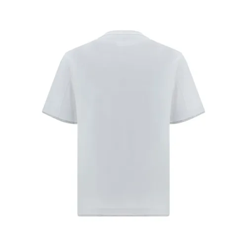 Elegant Double Layer T-Shirt - Brunello Cucinelli - Modalova
