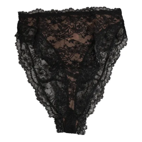 Floral Lace Mesh High Brief Panty - Dolce & Gabbana - Modalova