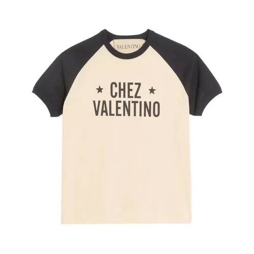 Ribbed Cuffs Crew Neck T-shirt - Valentino - Modalova
