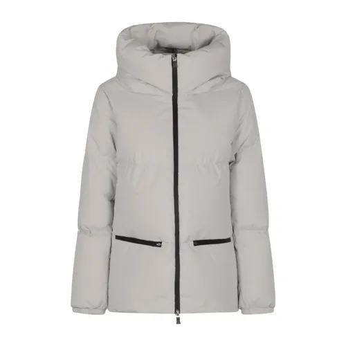 White Short Puffer 2Layers Coat - Herno - Modalova