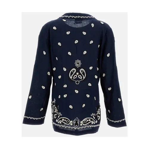 Embroidered Linen Jacket - P.a.r.o.s.h. - Modalova
