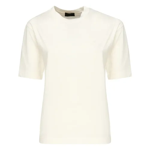 Silicone Logo Patch Cotton T-Shirt - Moncler - Modalova