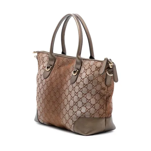 Pre-owned Printed Textile Tote Bag - Gucci Vintage - Modalova