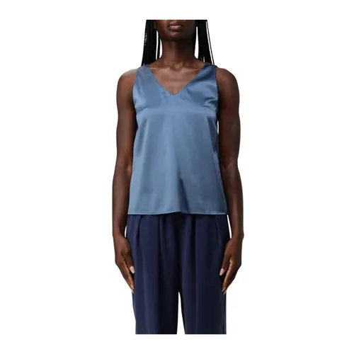 V-Neck Sleeveless Top - Emporio Armani - Modalova