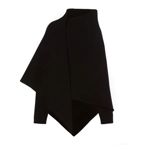Black Wool Cape Jacket - Alberta Ferretti - Modalova