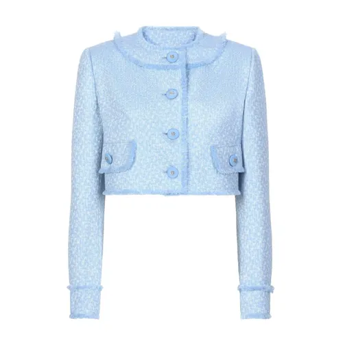 Textured Finish Button Jacket - Dolce & Gabbana - Modalova
