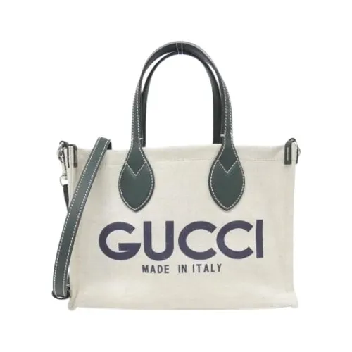 Pre-owned Vintage Canvas Tote Bag - Gucci Vintage - Modalova
