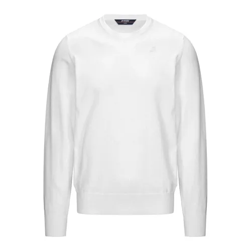 Elegant White Cotton Sweater - K-Way - Modalova