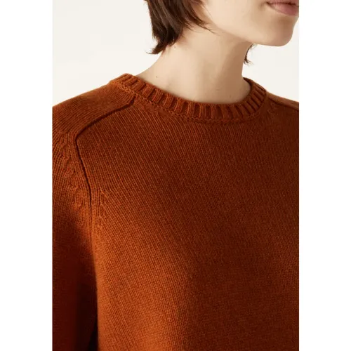 Fluffy Brown Cashmere Crew Neck Sweater - Loro Piana - Modalova