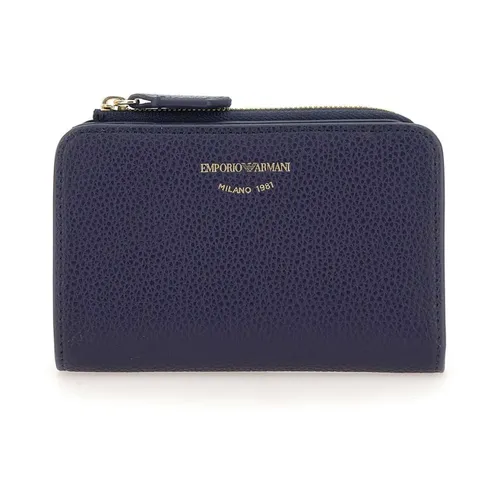 Billetera Bifold con Cremallera - Emporio Armani - Modalova