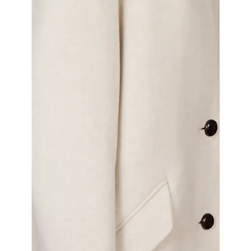 Beige Long Coat with Button Fastening - Isabel Marant - Modalova