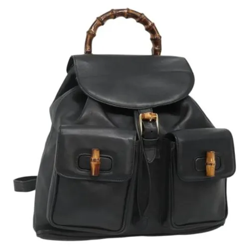 Pre-owned Leather Backpack - Gucci Vintage - Modalova