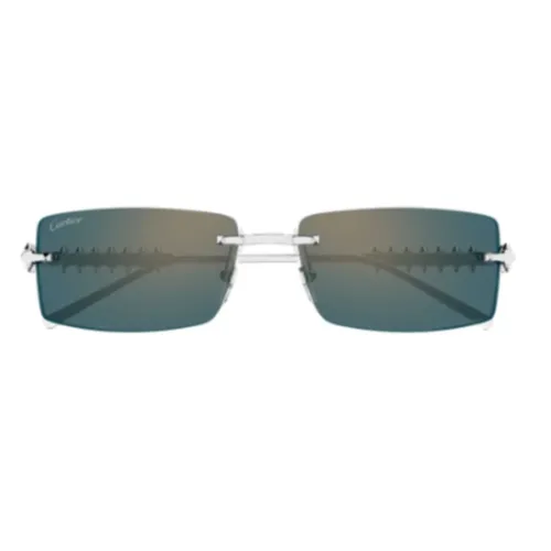 Clash Rimless Rectangle Sunglasses - Cartier - Modalova