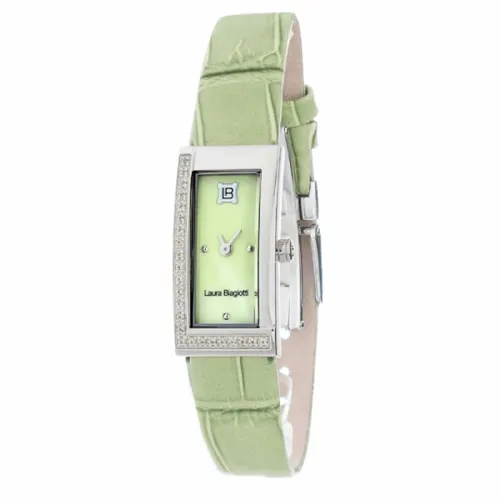 Reloj Elegante Mujer Cuarzo Plata Cuero - Laura Biagiotti - Modalova