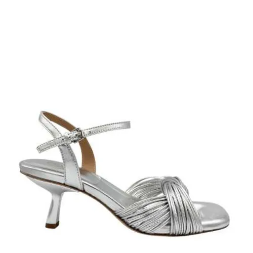 Silver laminated leather sandal - ASH - Modalova