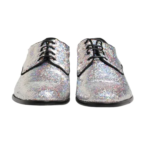 Sequined Lace-Up Derby Shoes - Dolce & Gabbana - Modalova