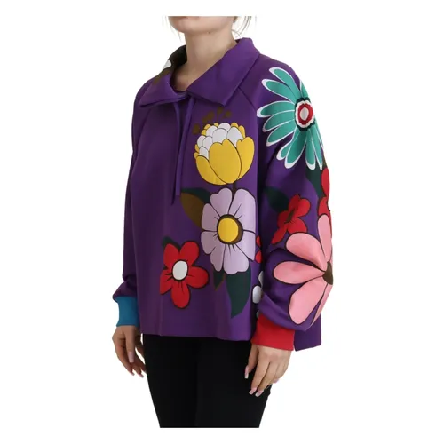 Floral Print Sweatshirt - Dolce & Gabbana - Modalova