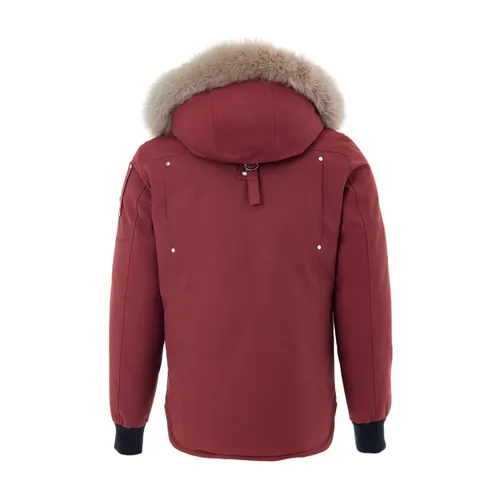 Padded Jacket with Hood and Fur - Moose Knuckles - Modalova