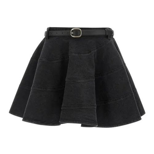 Belted Panelled Mini Skirt - Self Portrait - Modalova
