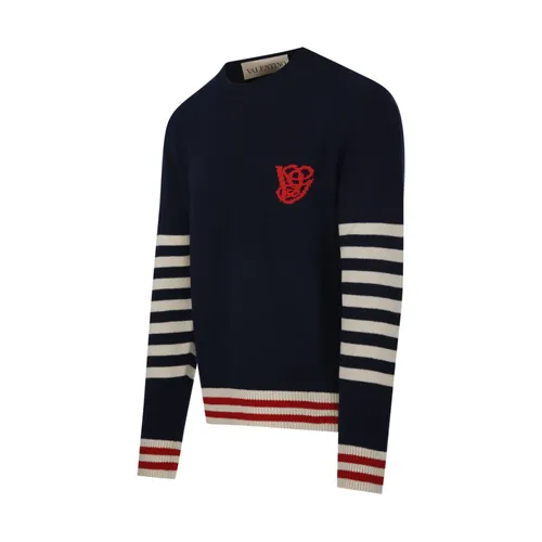 Wool Sweater with VG Embroidery - Valentino - Modalova