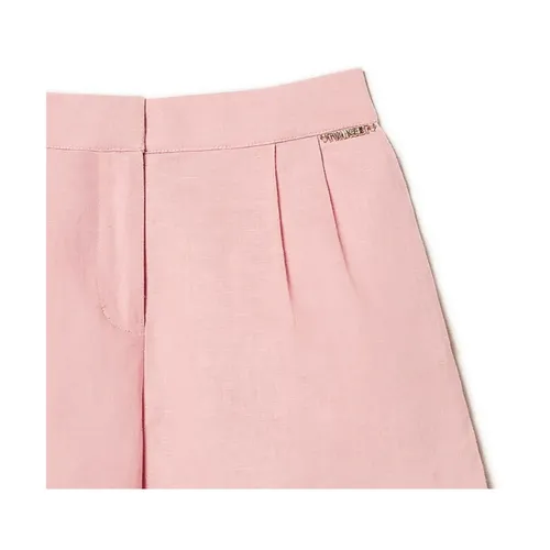 Linen Front Closure Bermuda Shorts - Twinset - Modalova