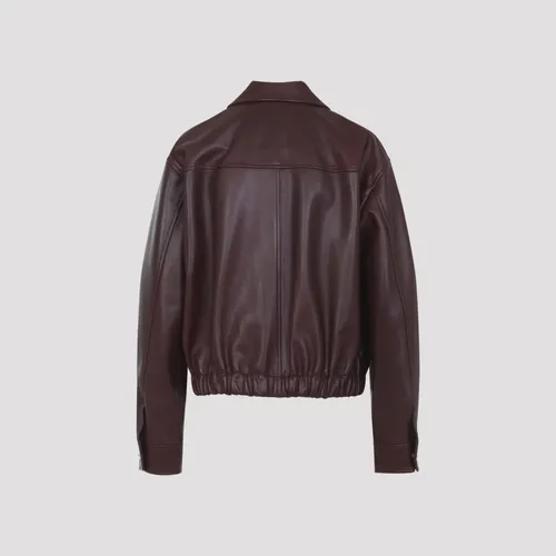 Leather Blouson - Versace - Modalova