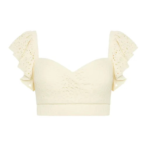 Cropped Lace Top - Actualee - Modalova