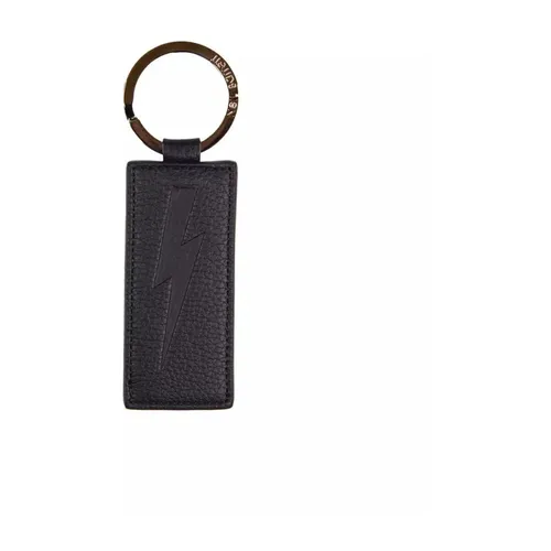 Blue Leather Keychain Stylish Organization - Neil Barrett - Modalova