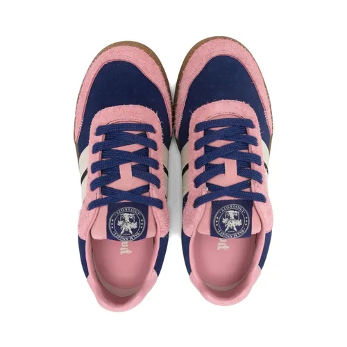 Blue Stripe Logo Patch Sneakers - Palm Angels - Modalova