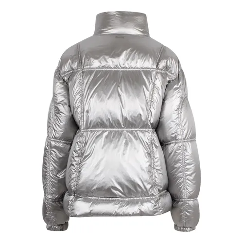 High-collar Metallic Shield Jacket - Laminar - Modalova