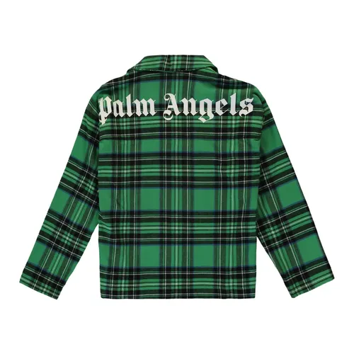 Logo Print Shirt - Palm Angels - Modalova