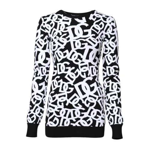 Iconic Logo Print Pullover Sweater - Dolce & Gabbana - Modalova