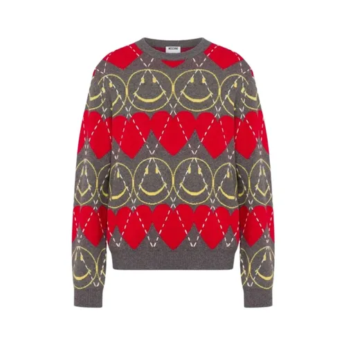 Wool blend pullover Smiley® - Moschino - Modalova