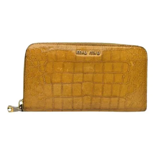 Pre-owned Leather Wallet - Miu Miu Pre-owned - Modalova