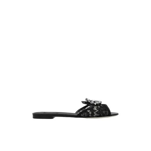 Lace slides - Dolce & Gabbana - Modalova