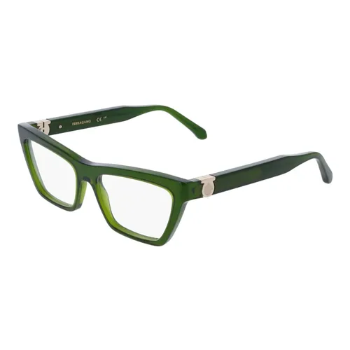 Transparent Green Eyewear Frames - Ferragamo - Modalova